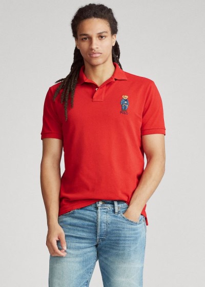 Men's Polo Ralph Lauren Custom Slim Fit Bear Polos | 154027VAE